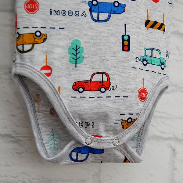 Боді дитяче для хлопчика Blanka Авто р.86 сірий 110139 