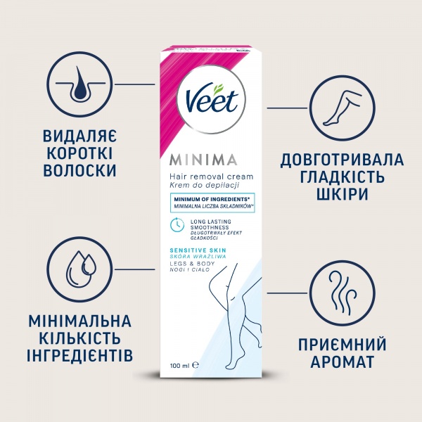 Крем для депіляції Veet MINIMA Sensitive 100 мл
