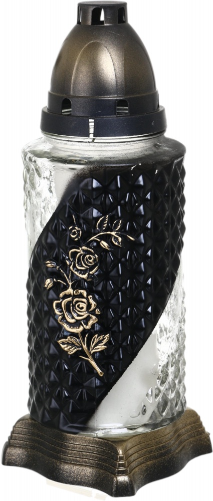 Подсвечник Лампадка стеклянная с крышкой 20х10 см 60-01