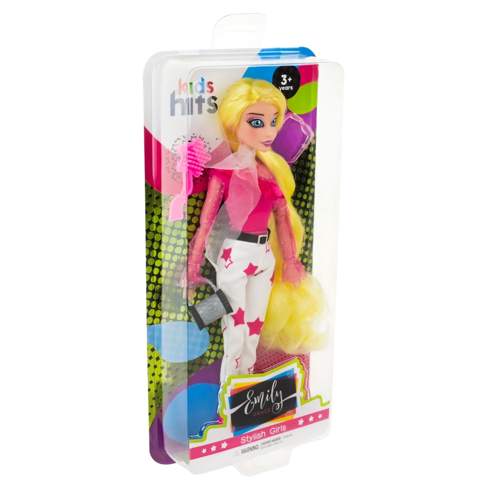 Кукла шарнирная Kids Hits в стильном наряде с аксессуарами KH24/003