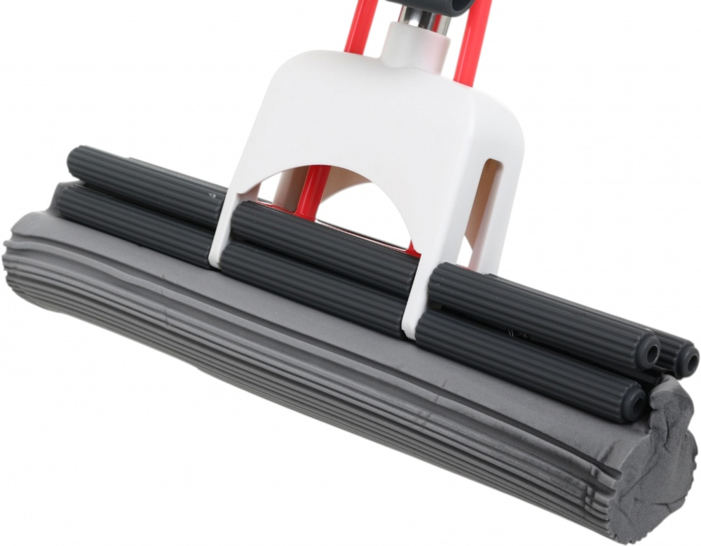 Швабра з губкою-валиком для підлоги OBERY Slideway з повійним віджимом 33 см сірий