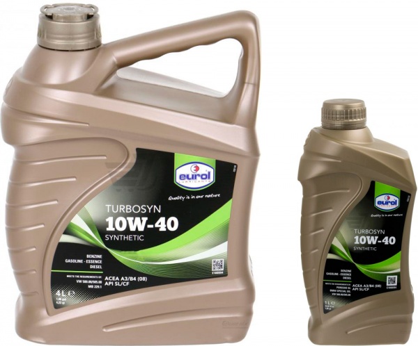 Моторное масло Eurol Turbosyn 10W40 1 л + Eurol Turbosyn 4 л 10W-40