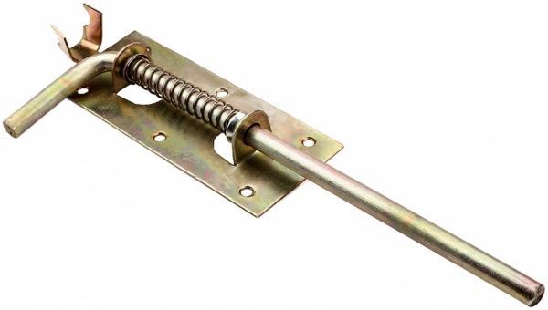 Засов гаражный №2 желтый 380 мм