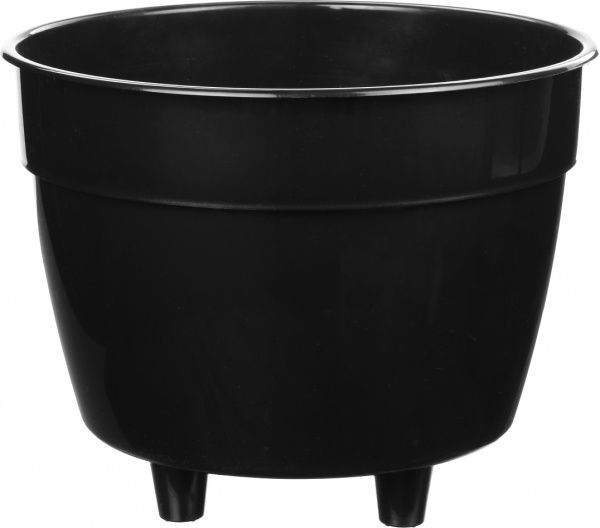 Горщик пластиковий Santino Асти круглий 6л золотистий/чорний 