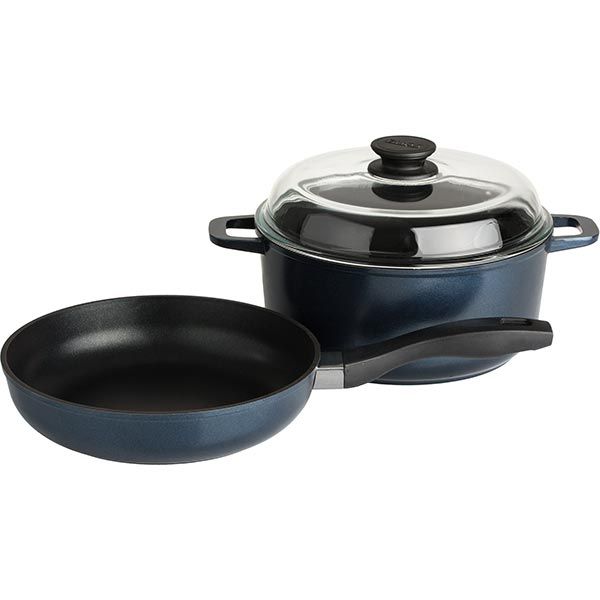Набір посуду з антипригарним покриттям 3 предмети Індіго І24РС Biol