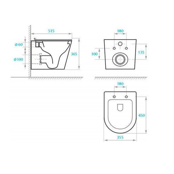 Унитаз подвесной Koller Pool ORION с сиденьем Soft-close (OR-0515-RQ3)