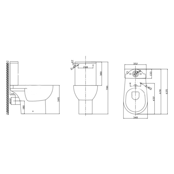 Унитаз-компакт Water House Flat rimless, сид. полипропилен soft-close MFZ-22D