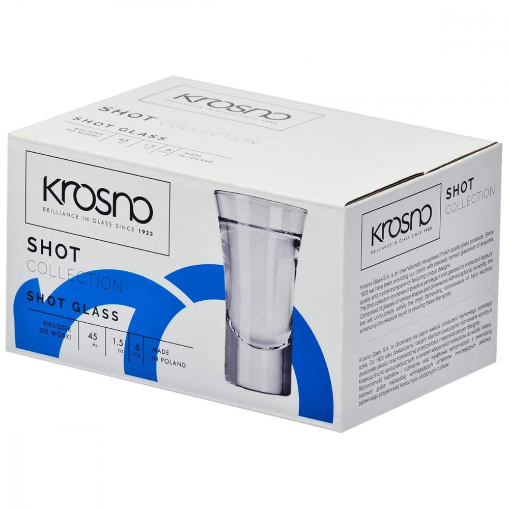 Набір чарок Krosno для горілки Mixology 45 мл 6 шт.