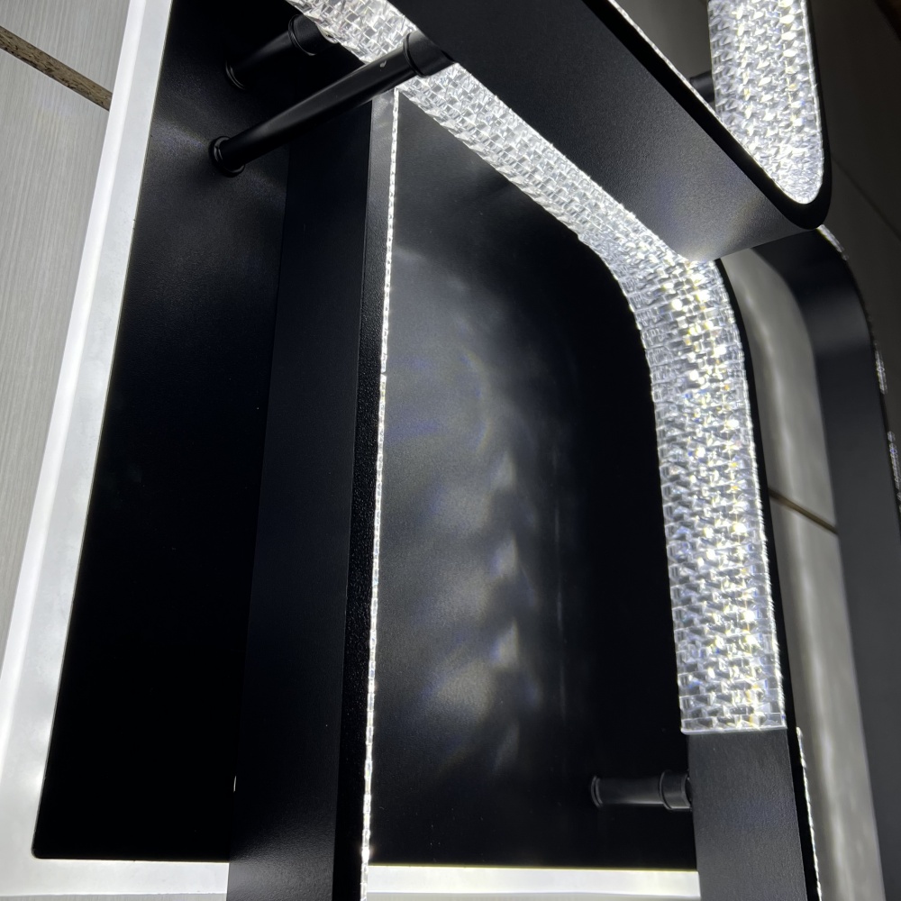 Люстра світлодіодна Luminaria 130 Вт LED-модуль чорний AKRILIKA SQUARE 130W 4S BLACK