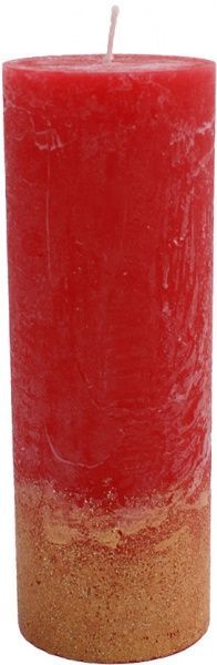 Свічка Циліндр C07*20/1-3.0-9.2 омбре червона в золоті Candy Light