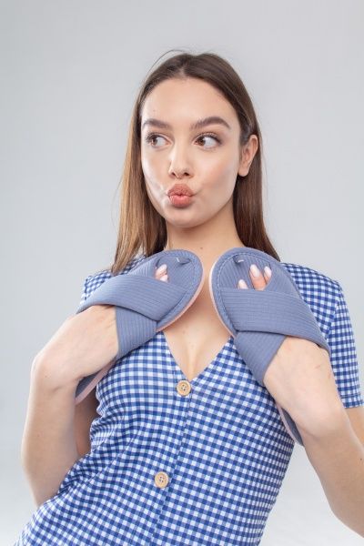 Капці домашні Twins HS-VL перехрест р. 36-37 синій