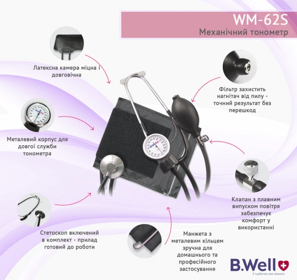 Тонометр механічний B.Well WM-62S