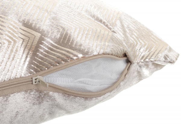 Подушка KM с напылением геометрия 100% полиэстер 50x30 см золотой 