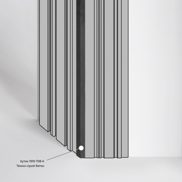 Куточок MARCO decor 1919-708-К темно-сірий бетон 19х19х2900 мм