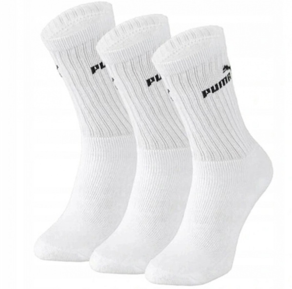 Шкарпетки Puma ELEMENTS CREW SOCK 3P WHITE 88329602 р.43-46 білий