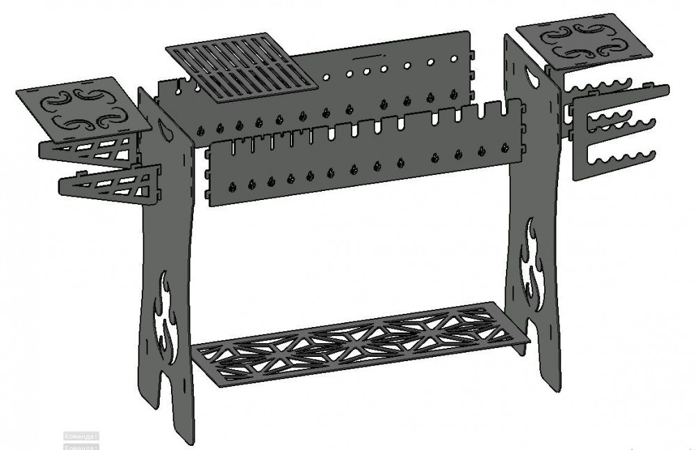 Мангал раскладной Фест