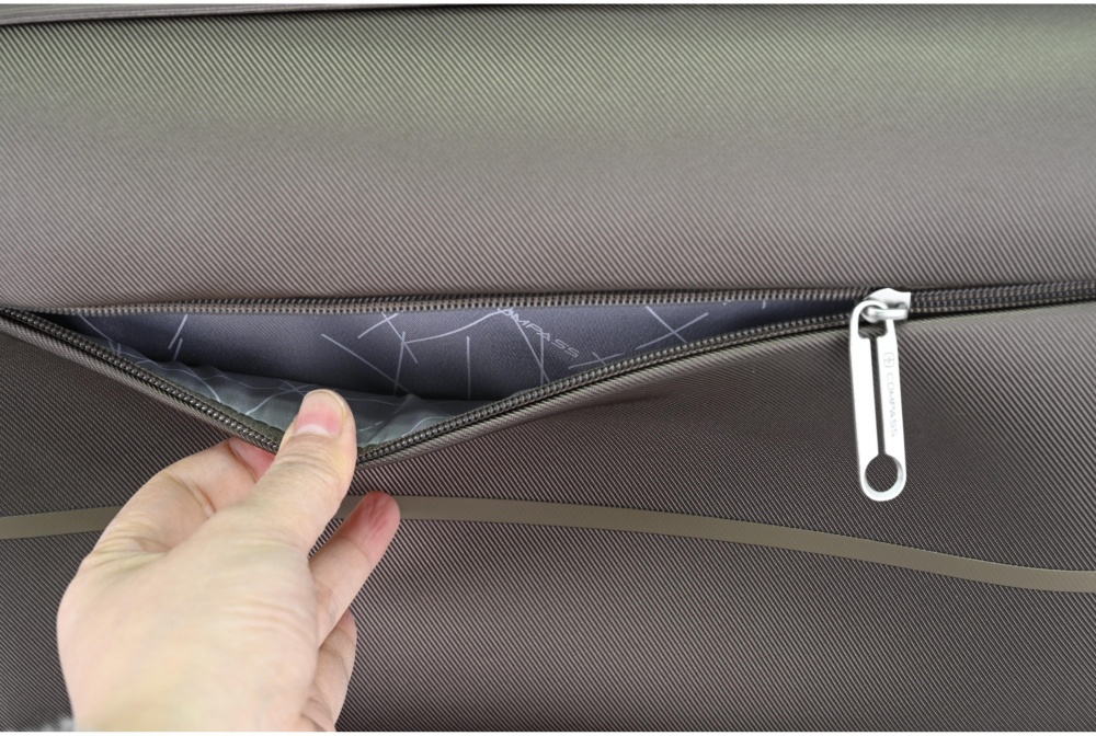 Чемодан Compass MS-3006 35 л коричневый 55x39x20 см S