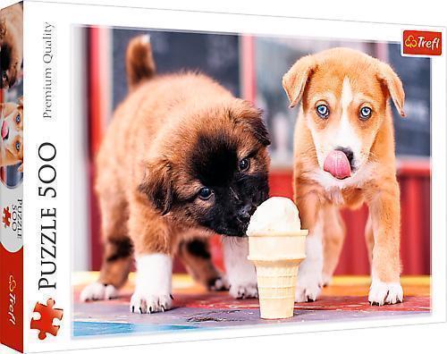 Набір пазлів Trefl (500 + 500 елементів) Час для морозива та Соняшники 37272/37293