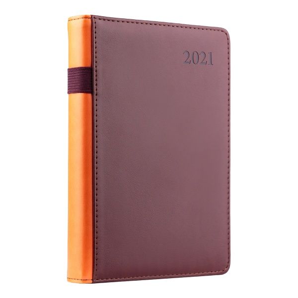 Ежедневник А5 City 2021 коричневый Leo Planner