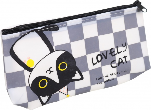 Пенал шкільний Lovely cat Nota Bene сірий