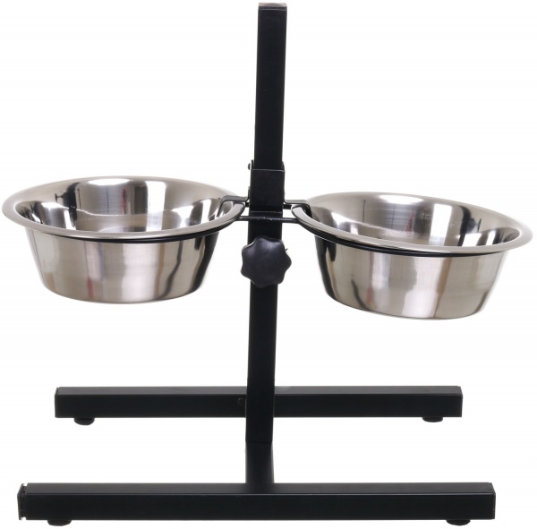 Набір мисок Koopman для тварин на підставці 2 шт. 1,8л метал A12650040