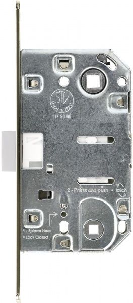 Дверний замок міжкімнатний STV Medium 96 мм полірований нікель