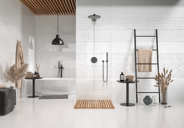 Плитка Allore Group Brilliant White W M/STR R Glossy 30x90 