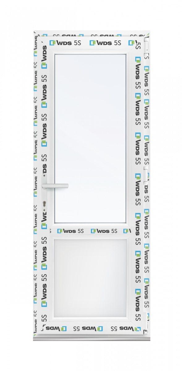 Дверь металлопластиковая WDS 850x2150 мм правая с алюминиевым порогом 90215661 — фото 1