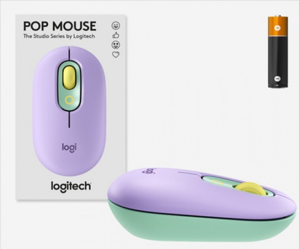 Мышь Logitech POP Mouse with emoji violet (910-006547) 