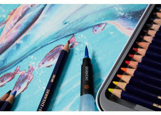 Набір чорнильних олівців Inktense 24 кольори Derwent