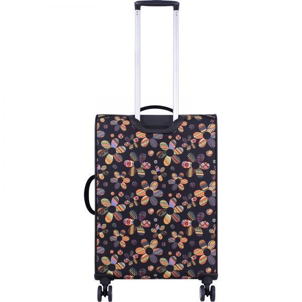 Чемодан Bagland 70 л черный с рисунком Леон сублимация 731 (0037966244) 