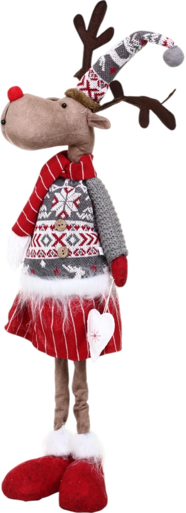 Декорація новорічна Лось що стоїть в асортименті EPI-AZ815011AB 59 см