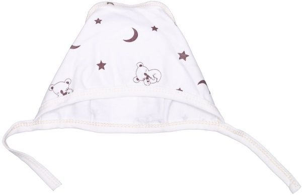 Чепчик дитячий Bambinelli Ведмедик 3-6 місяців білий із малюнком