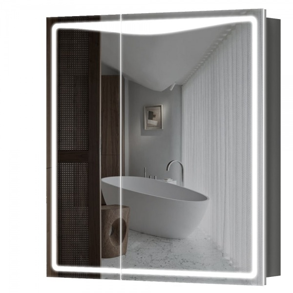 Зеркальный шкаф Aquarius Савойя с LED-подсветкой 70 графит 