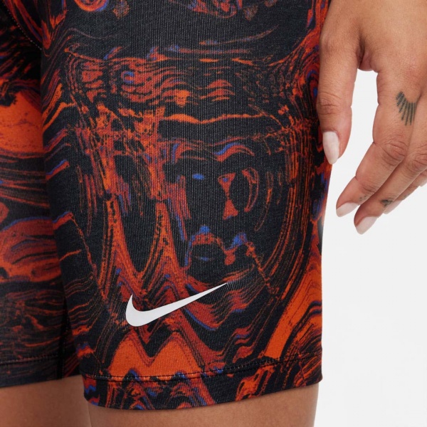 Лосины Nike W NSW ESSNTL SHORT AOP PRNT DM4738-010 р.L оранжевый