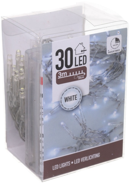Электрогирлянда AхS300040 встроенный светодиод (LED) 30 ламп 3,3 м 