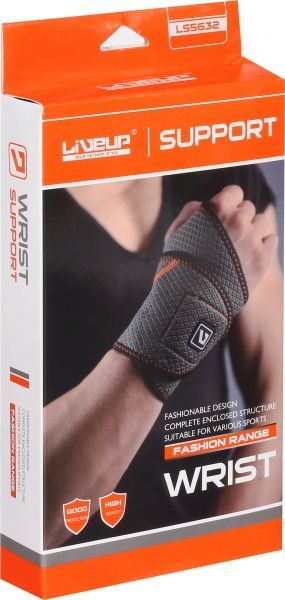 Захист зап’ястя LiveUp р. універсальний Waist Guard LS5632 сірий із помаранчевим