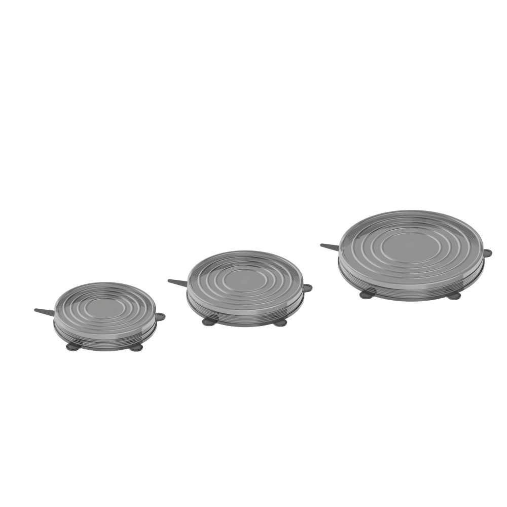 Набор крышек Krauff многоразовых силиконовых Smart Fit 3 шт. 29-298-044