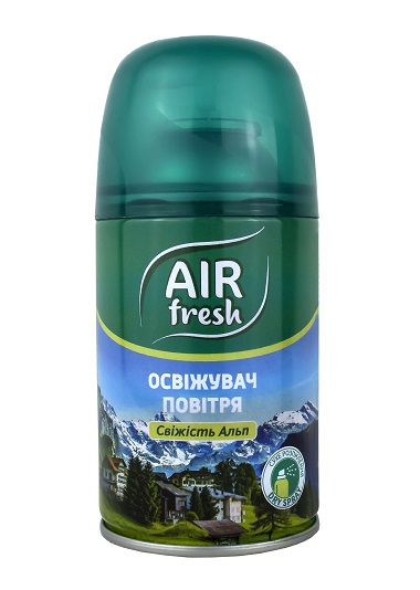 Сменный баллон для автоматического освежителя воздуха AIR fresh Dry spray Свежесть Альп 250 мл