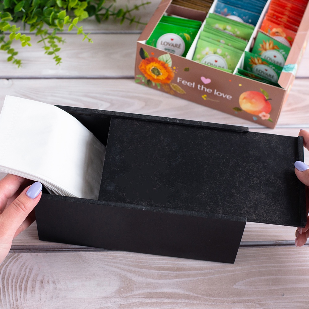 Серветниця декоративна GrayCat чорна 23,5х13,5х8,5 см