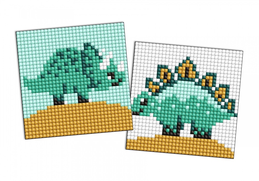 Алмазна мозаїка Юрський період. Динозавр 3 9х9см Ideyka