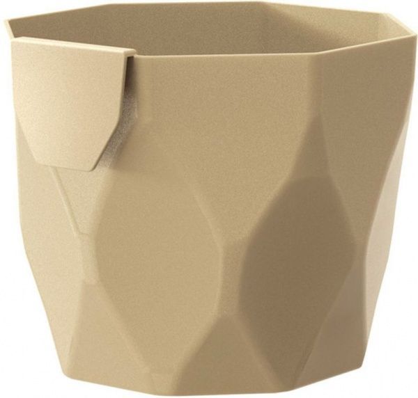 Кашпо пластиковое Prosperplast Rocka круглый 1л капучино (70992-7502) 