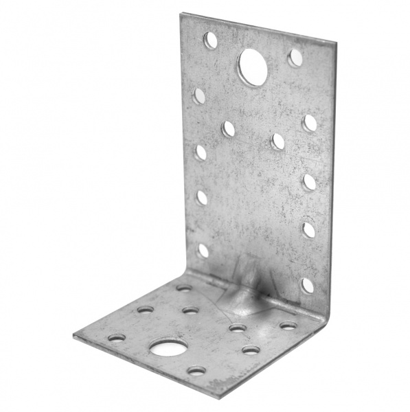 Уголок усиленный L-подобный 53x89x55 мм 2 мм (1шт.)