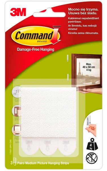 Самоклеющиеся зацепки для рамок и картин 3M Command 17201 средние