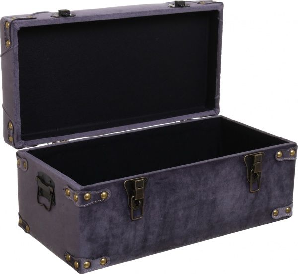 Сундук-пуф Art&Crafts Велюр 50х25х23 см темно-серый 