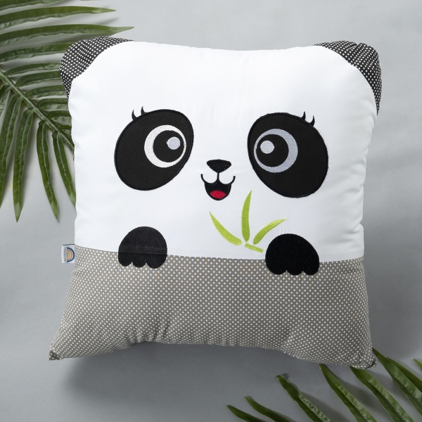 Подушка іграшка Панда 45x45 см сірий IDEIA 