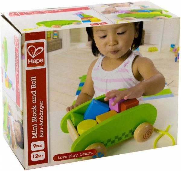 Каталка Hape Мини-тележка с кубиками E0408