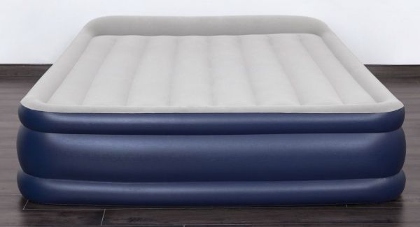 Матрац надувний Bestway Tritech Airbed Twin з вбудованим подвійним електронасосом 203х46 см сірий/синій
