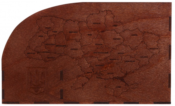 Подставка для канцелярии Моя страна 27,2x16,4x10,2 см с подставкой для телефона Красное дерево Nice goods