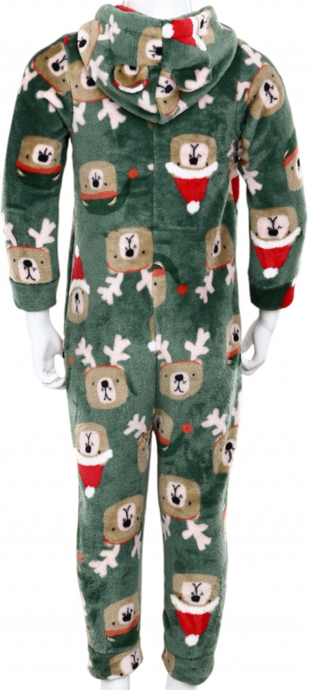 Кигуруми-пижама для девочек/для мальчиков HW принт Олени р.122-128 разноцветный 0349